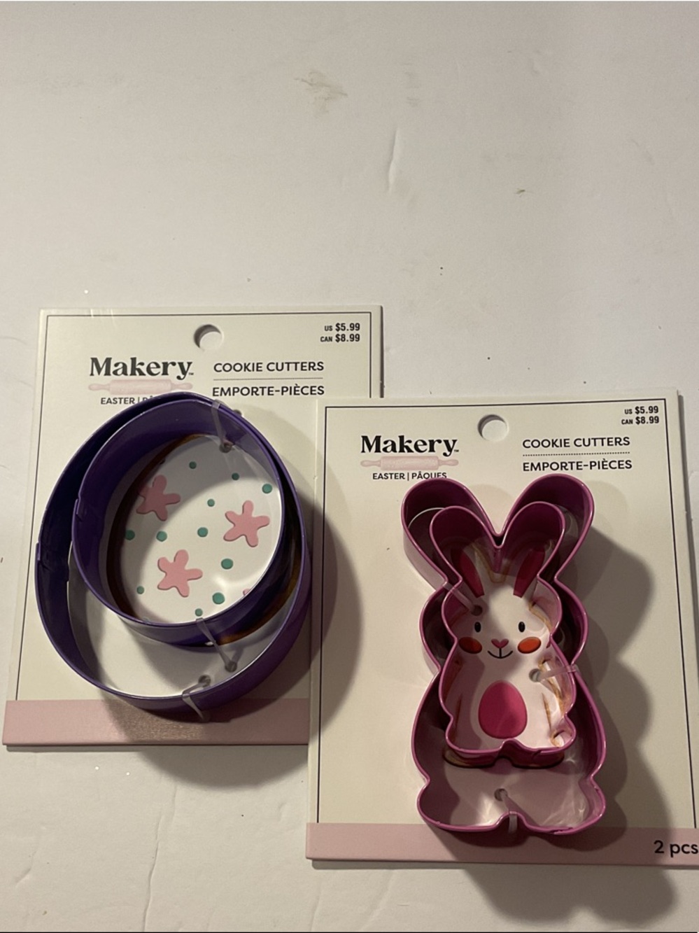 Pink Bunny & Purple Egg Cookie Cutter Set